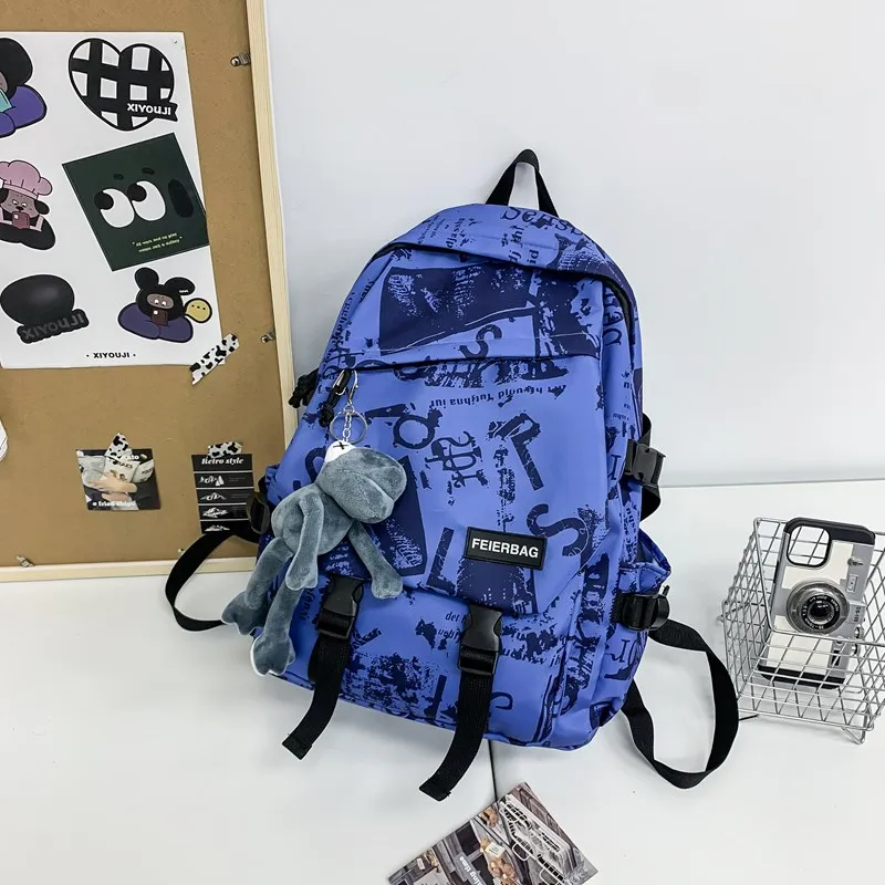 Single Warehouse Composite Cloth Backpack Regular Unisex Multicolor-20