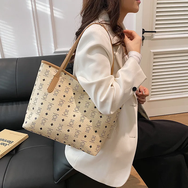 Single Warehouse PU Shoulder Bag Regular Women's White/Brown/Black-3
