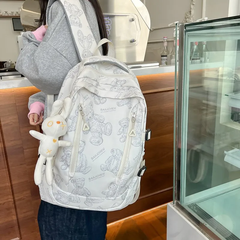 Single Warehouse Composite Cloth Backpack Regular Unisex Multicolor-3
