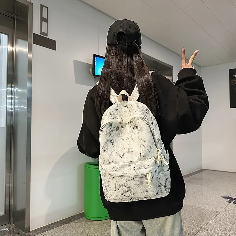 Single Warehouse Nylon Backpack Unisex Multicolor-4