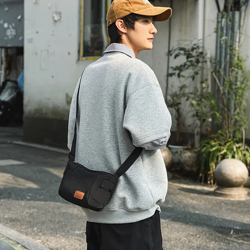 Single Warehouse Nylon Shoulder Bag Regular Unisex White/Green/Khaki/Black-22