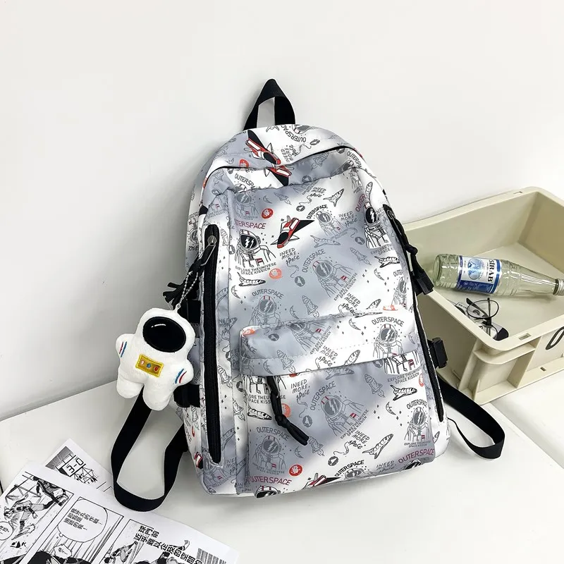 Single Warehouse Nylon Backpack Regular Unisex Blue/Green/Gray/Black-13