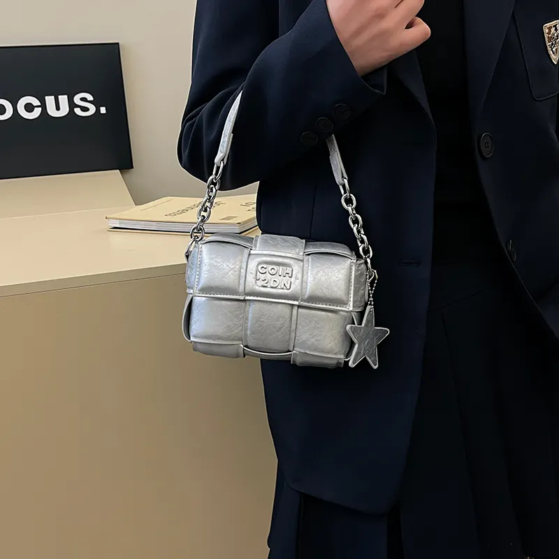 Single Warehouse PU One Shoulder Handbag Regular Women's Ecru/Silver/Pink/Black-16