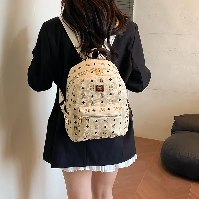 Single Warehouse PU Backpack Regular Women's Multicolor-4