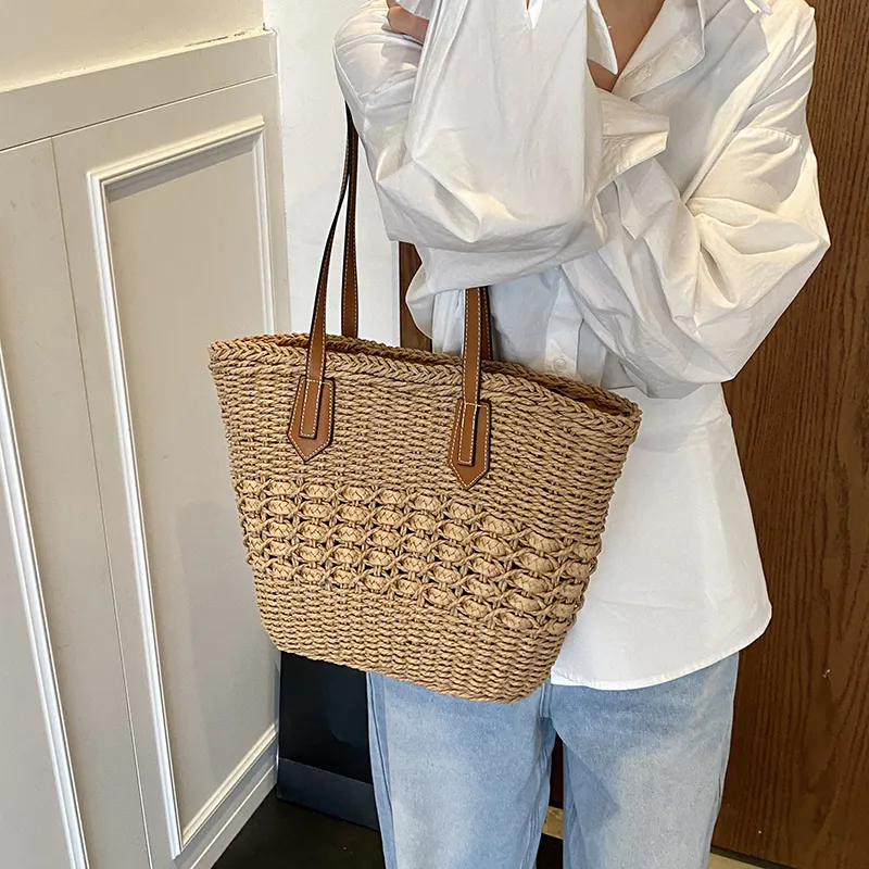 Single Warehouse PU Shoulder Bag, Handbag, Tote Bag Regular Women's Ecru/Khaki-10