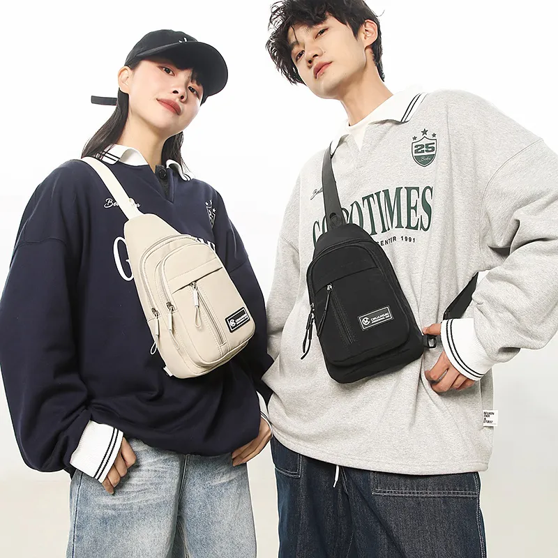 Single Warehouse Nylon Sling Bag Regular Unisex Ecru/Black/Khaki/Green-3