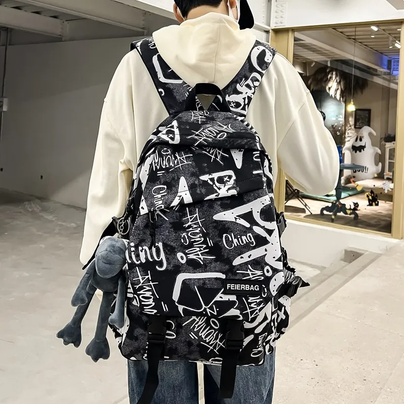 Single Warehouse Composite Cloth Backpack Regular Unisex Multicolor-9