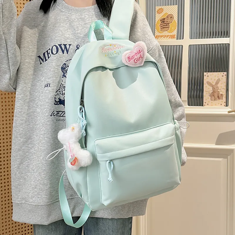 Single Warehouse Nylon Backpack Women's White/Pink/Yellow/Green/Purple/Black-20