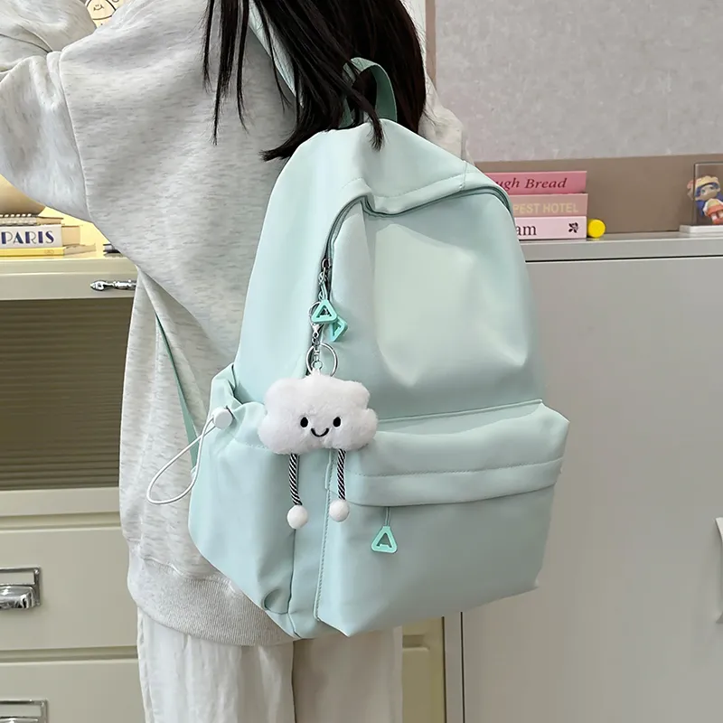 Single Warehouse Nylon Backpack Regular Unisex White/Pink/Green/Yellow/Black-11