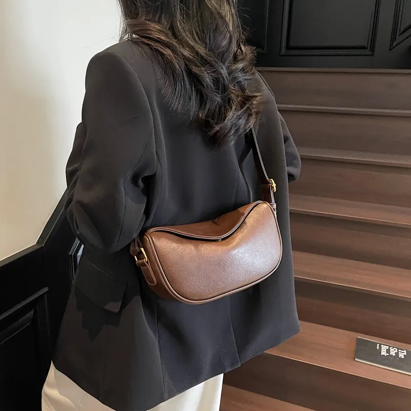 Single Warehouse PU Crossbody Bag, Shoulder Bag Regular Women's Coffee/Khaki/Black-2
