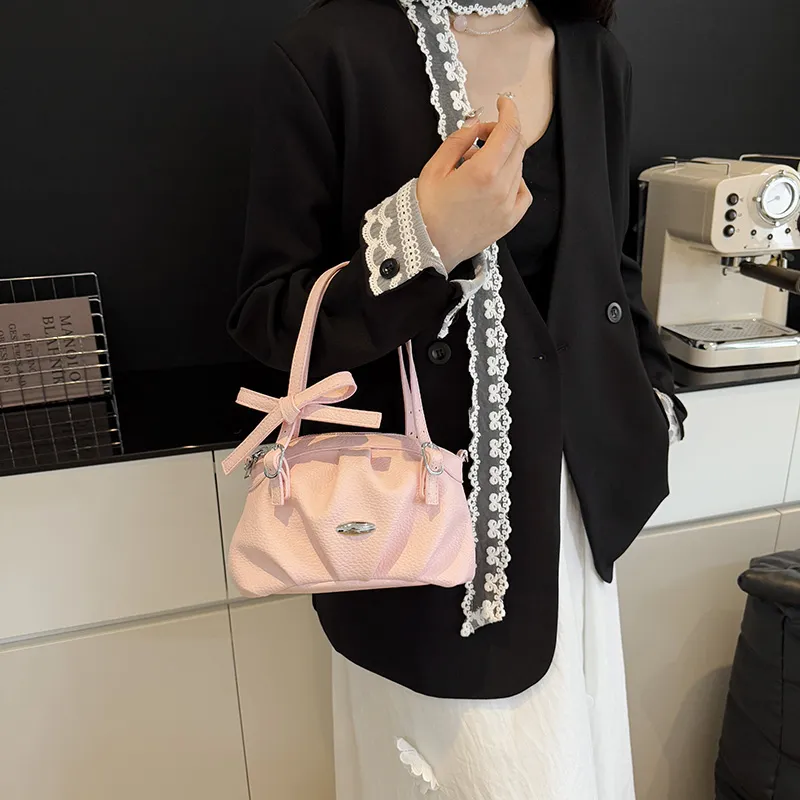 Single Warehouse PU Shoulder Bag, Crossbody Bag, Handbag Women's Ecru/Yellow/Pink/Blue/Black-12