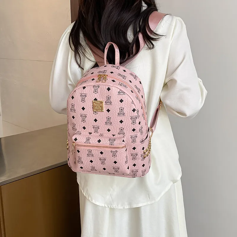 Single Warehouse PU Backpack Women's Multicolor-9