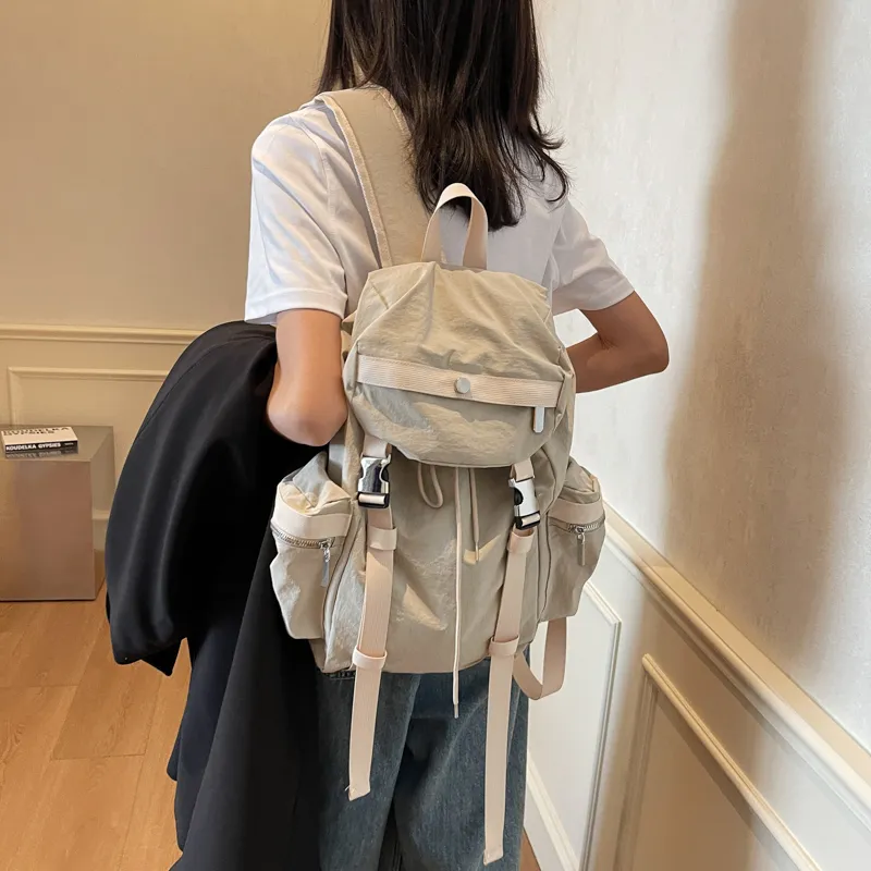 Single Warehouse Fabric Backpack Regular Unisex Ecru/Gray/Khaki/Black-1