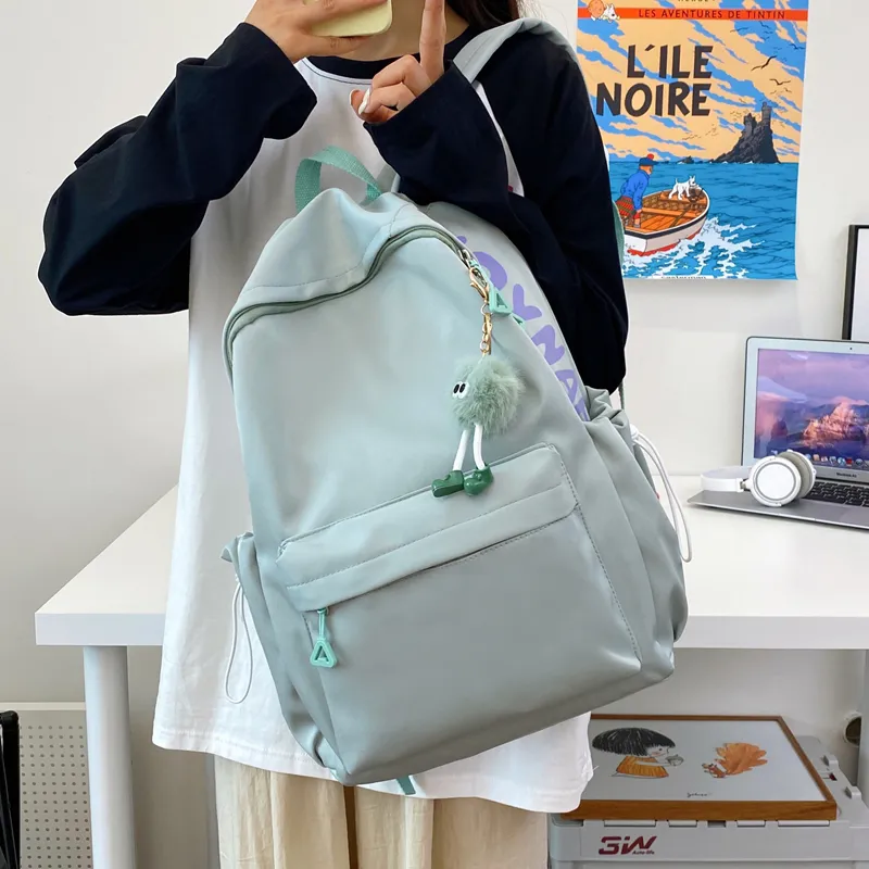 Single Warehouse Nylon Backpack Travel Bag Unisex Multicolor-27