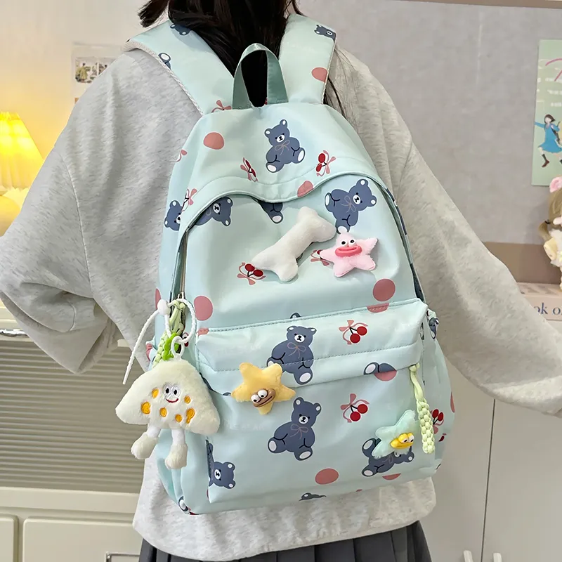 Single Warehouse Nylon Backpack Regular Women's White/Pink/Blue/Green/Black-23