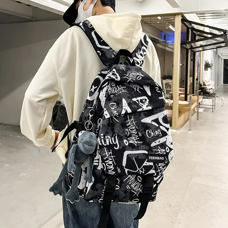 Single Warehouse Composite Cloth Backpack Regular Unisex Multicolor-10
