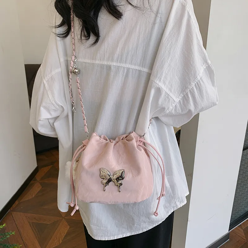 Single Warehouse PU Shoulder Bag Women's White/Silver/Pink/Blue/Black-14