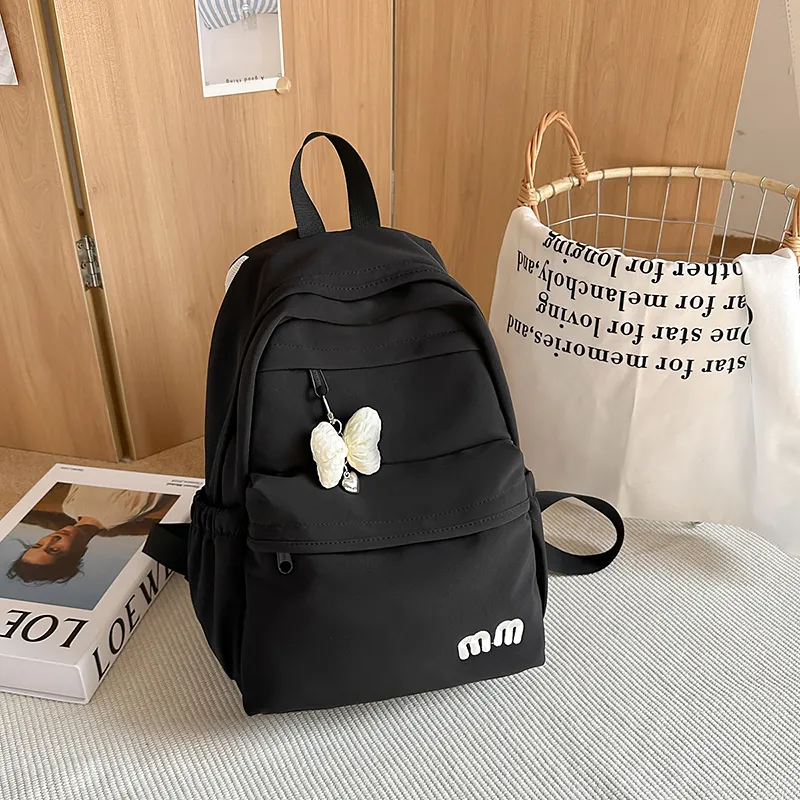 Single Warehouse Nylon Backpack Women's White/Black/Light Purple/Yellow/Blue/Pink-20
