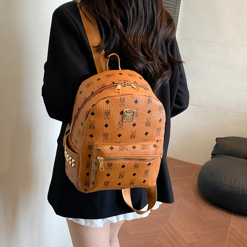 Single Warehouse PU Backpack Regular Women's Multicolor-16