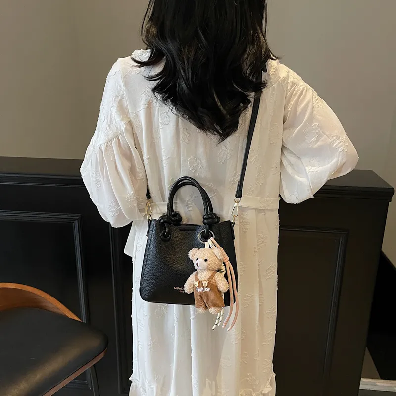 Single Warehouse PU Shoulder Bag Regular Women's Khaki/Ecru/Pink/Silver/Black-26