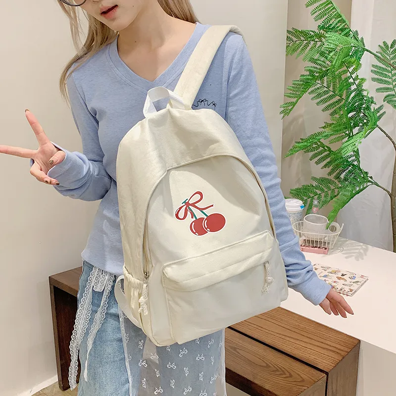 Single Warehouse Fabric Backpack Regular Women's White/Black/Red/Yellow/Blue-2
