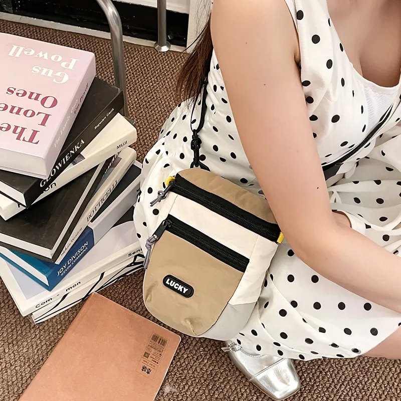 Single Warehouse Nylon Crossbody Bag, Shoulder Bag Regular Women's White/Yellow/Green/Brown-16