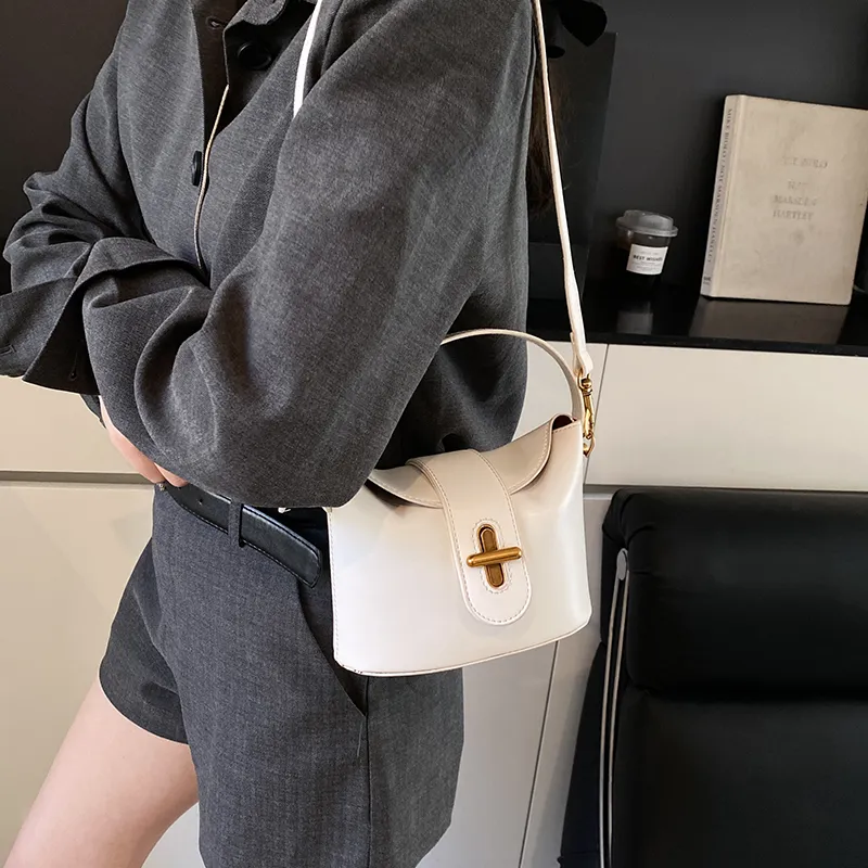 Single Warehouse PU Shoulder Bag, Handbag Regular Women's White/Silver/Brown/Black-2