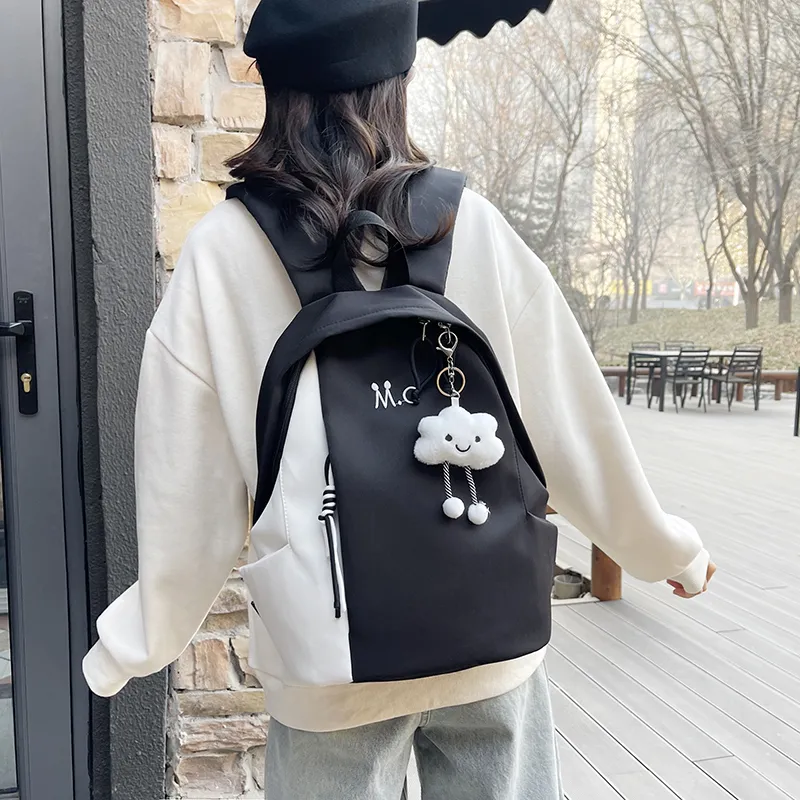 Single Warehouse Nylon Waterproof Backpack Regular Unisex Multicolor-8