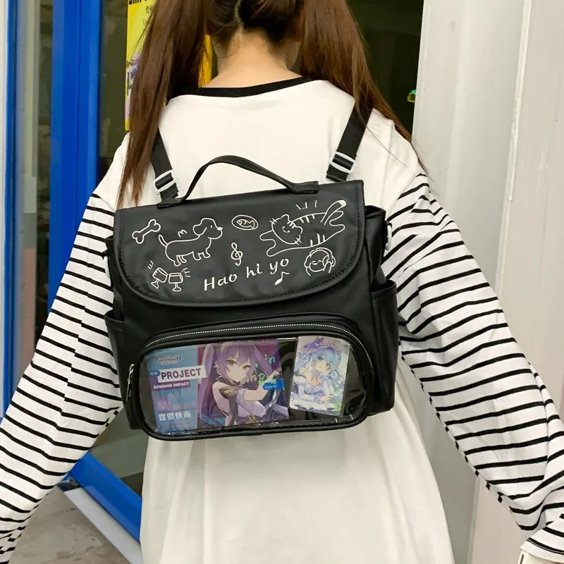 Single Warehouse PU Backpack Ita Bags Regular Unisex-14