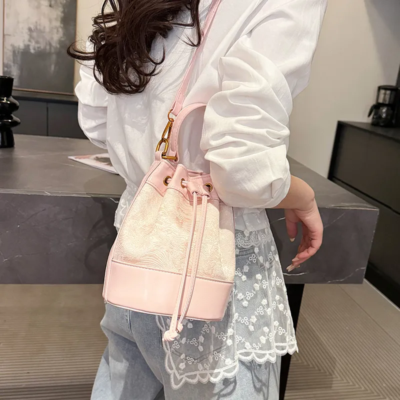Single Warehouse PU Bucket Bag Handbag Women's Multicolor-1