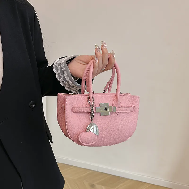 Single Warehouse PU Shoulder Bag Regular Women's White/Black/Yellow/Blue/Pink-13