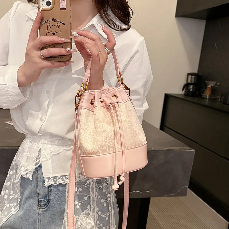 Single Warehouse PU Bucket Bag Handbag Women's Multicolor-2