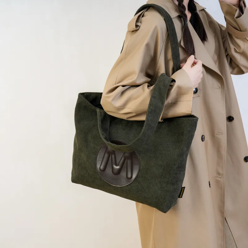 Single Warehouse Nylon Fabric Shoulder Bag Women's Ecru/Black/Light Brown/Green-13
