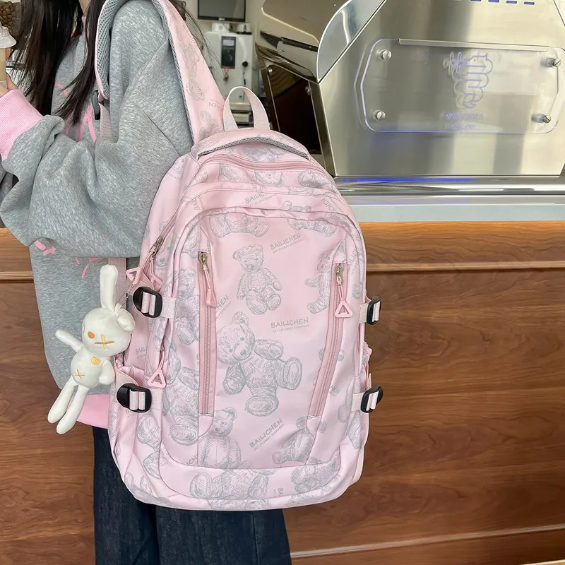 Single Warehouse Composite Cloth Backpack Regular Unisex Multicolor-10