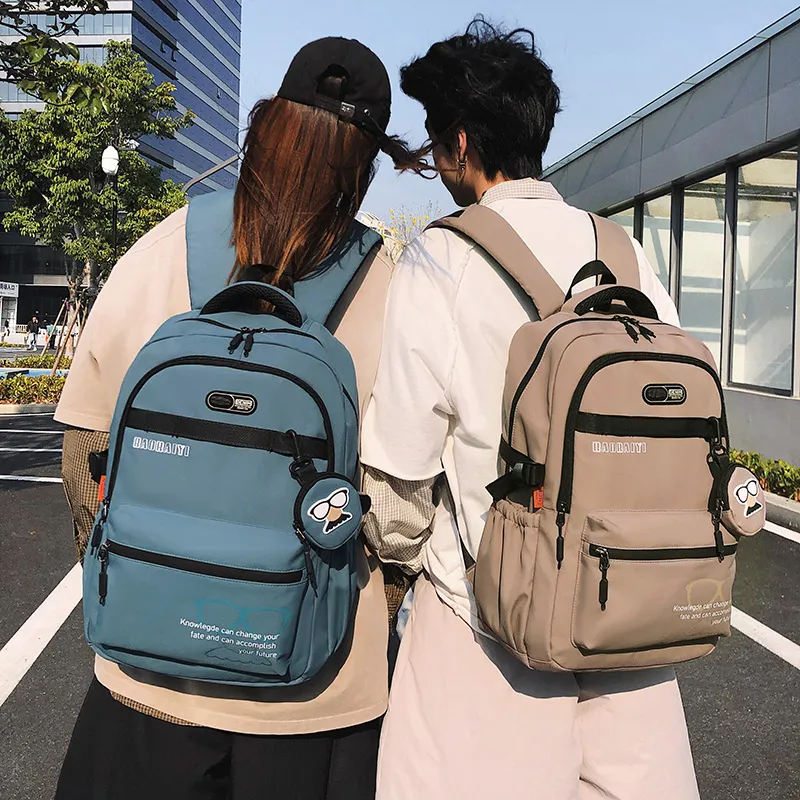 Single Warehouse Nylon Backpack Regular Unisex Gray/Black/Red/Khaki/Blue-16