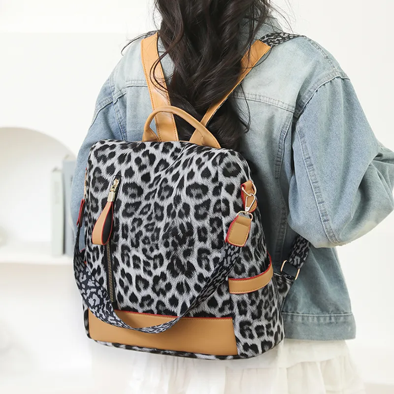 Single Warehouse PU Backpack Women's Black/Brown/Coffee-10