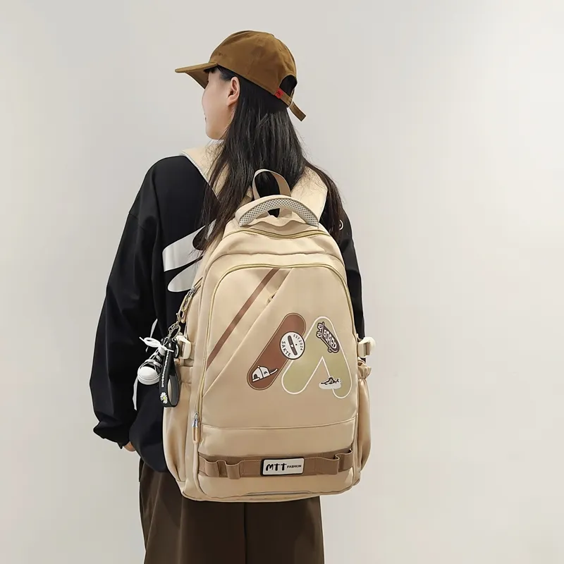 Single Warehouse Nylon Backpack Regular Unisex Multicolor-5