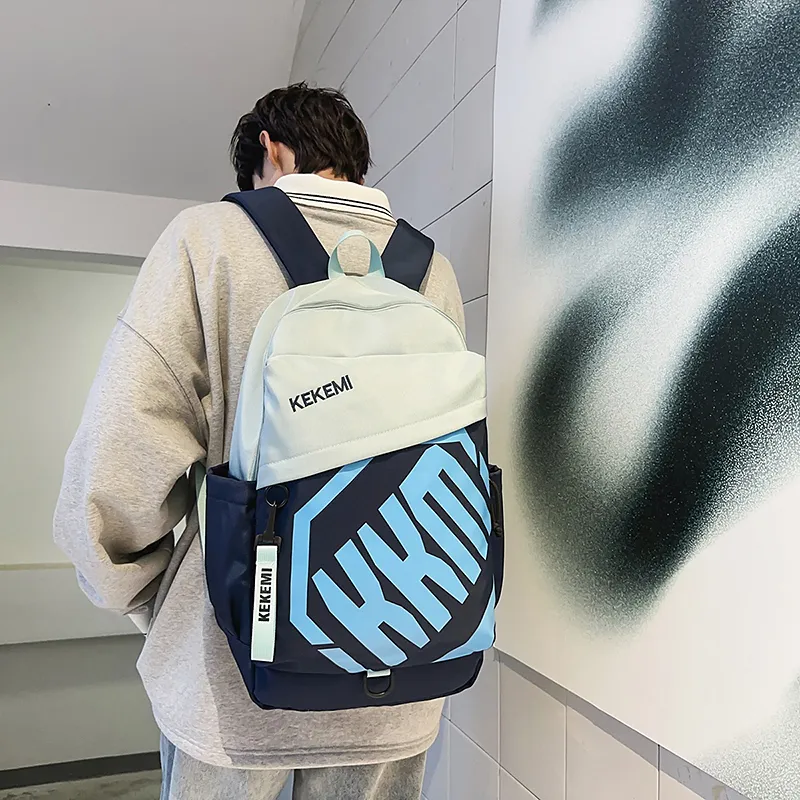 Single Warehouse Nylon Backpack Unisex Multicolor-13