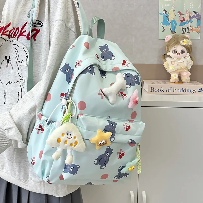 Single Warehouse Nylon Backpack Regular Women's White/Pink/Blue/Green/Black-19