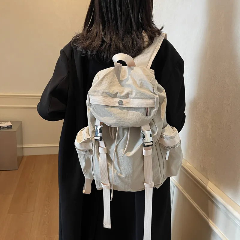 Single Warehouse Fabric Backpack Regular Unisex Ecru/Gray/Khaki/Black-4