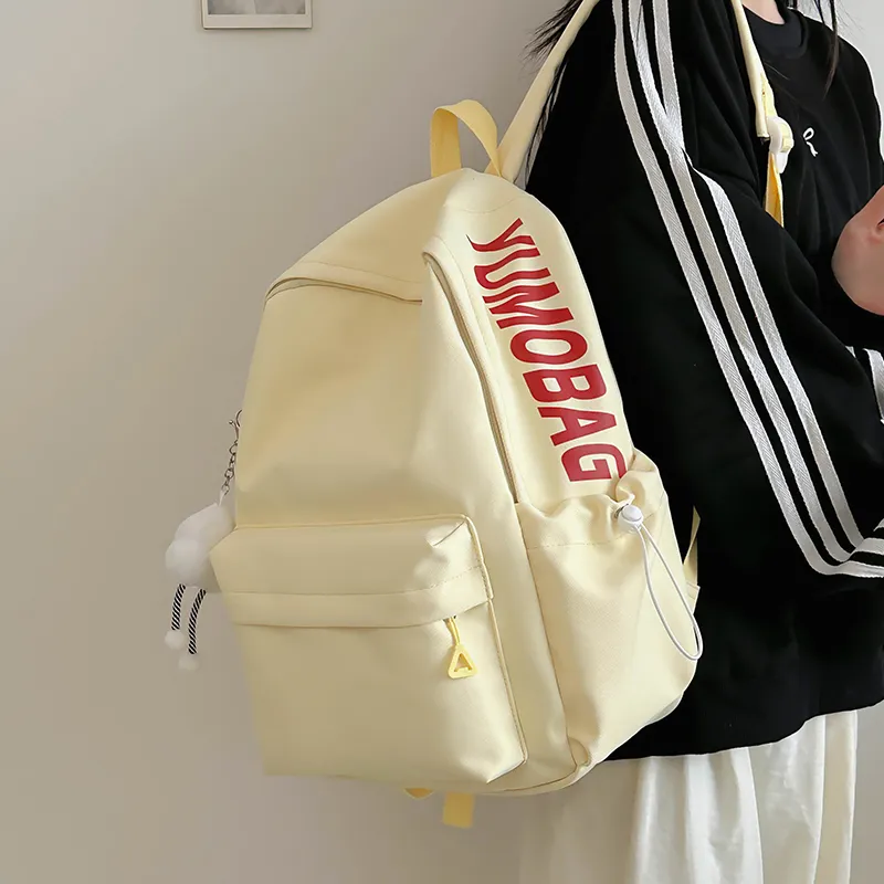 Single Warehouse Nylon Backpack Regular Unisex White/Pink/Green/Yellow/Black-20