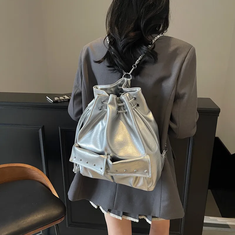 Single Warehouse PU Shoulder Bag Regular Women's Multicolor-7