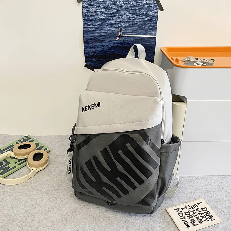 Single Warehouse Nylon Backpack Unisex Multicolor-16