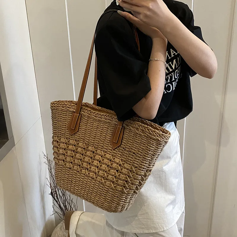 Single Warehouse PU Shoulder Bag, Handbag, Tote Bag Regular Women's Ecru/Khaki-7