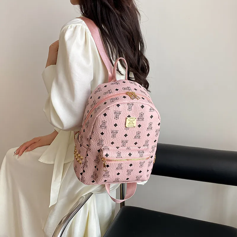 Single Warehouse PU Backpack Women's Multicolor-11