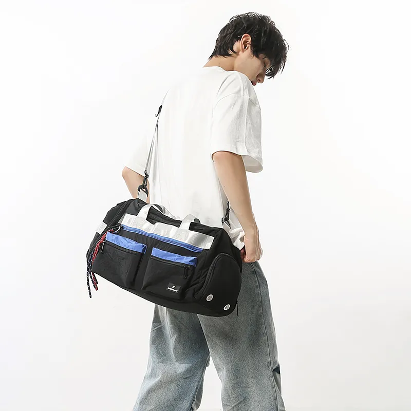 Single Warehouse Nylon One Shoulder Handbag Unisex Multicolor-13