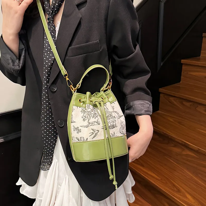 Single Warehouse PU Bucket Bag Handbag Women's Multicolor-16