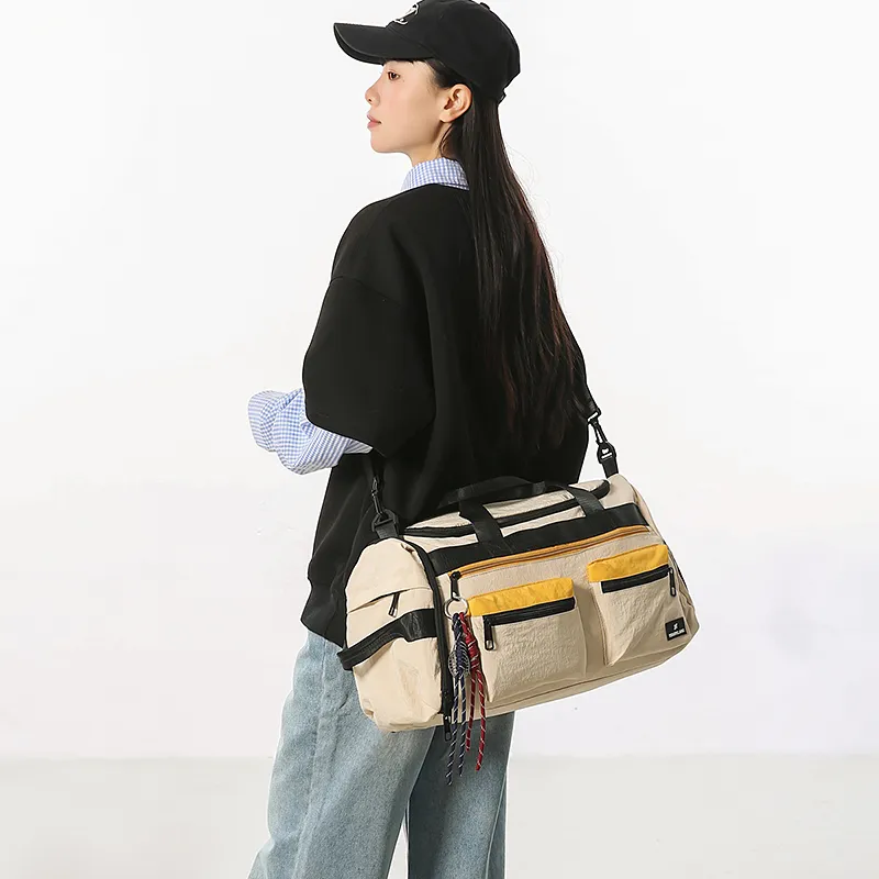 Single Warehouse Nylon One Shoulder Handbag Unisex Multicolor-3