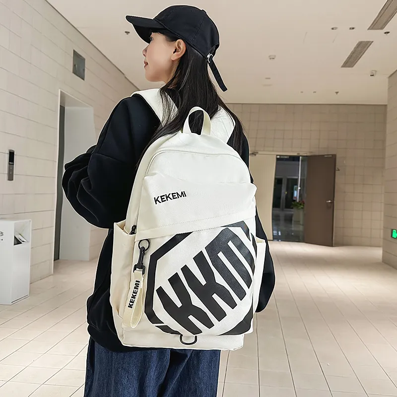 Single Warehouse Nylon Backpack Unisex Multicolor-5