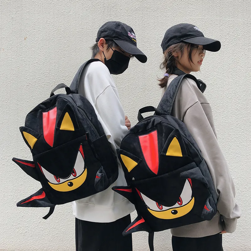 Single Warehouse Plush Laptop Backpack Regular Unisex Black/Gray-6